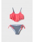 Купальный костюм трикотажный для девочек pink, dark grеy, white