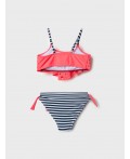 Купальный костюм трикотажный для девочек pink, dark grеy, white