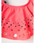 Купальный костюм трикотажный для девочек pink, dark grеy, white