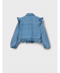 Куртка текстильная джинсовая для девочек blue