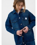 Куртка текстильная джинсовая для девочек blue