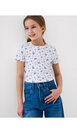 Фуфайка трикотажная для девочек (футболка) multicolor