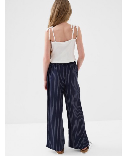 Брюки текстильные для девочек white, dark grеy