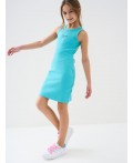 Платье трикотажное для девочек light blue