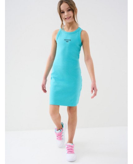 Платье трикотажное для девочек light blue