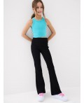Топ трикотажный для девочек, 2 шт в комплекте black, light blue