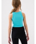 Топ трикотажный для девочек, 2 шт в комплекте black, light blue