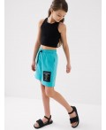 Топ трикотажный для девочек, 2 шт в комплекте black, light blue