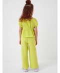 Комплект текстильный для девочек: блузка, брюки light green