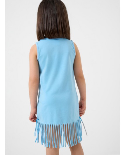 Платье трикотажное для девочек light blue
