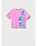 Фуфайка трикотажная для девочек (футболка) pink