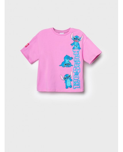 Фуфайка трикотажная для девочек (футболка) pink