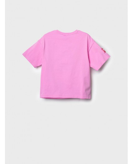 Фуфайка трикотажная для девочек (футболка) pink