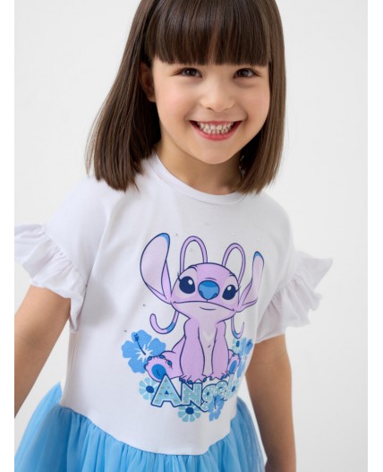 Платье трикотажное для девочек white, light blue