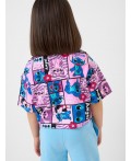 Фуфайка трикотажная для девочек (футболка) multicolor