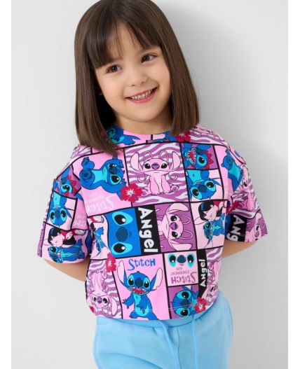 Фуфайка трикотажная для девочек (футболка) multicolor