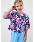 Фуфайка трикотажная для девочек (футболка) multicolor