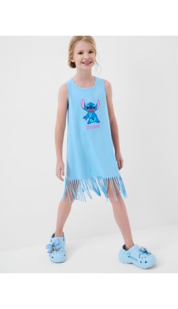 Платье трикотажное для девочек light blue