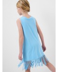 Платье трикотажное для девочек light blue