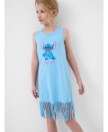 Платье трикотажное для девочек light blue