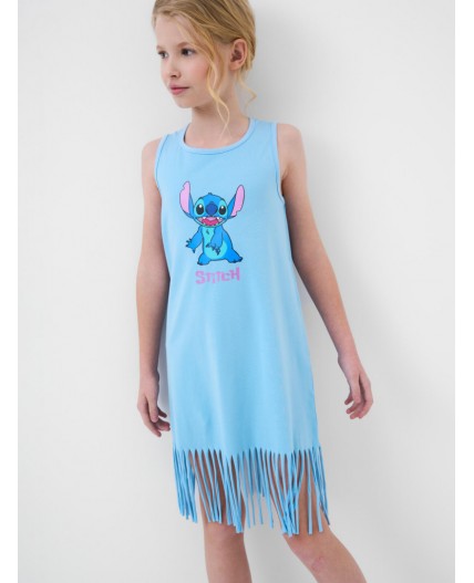 Платье трикотажное для девочек light blue