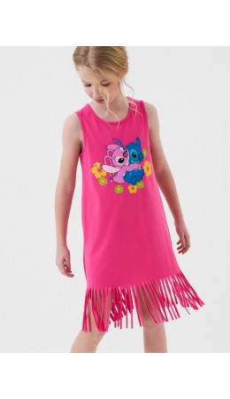 Платье трикотажное для девочек pink neon