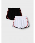 Шорты трикотажные для девочек, 2 шт в комплекте white, black