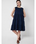 Платье текстильное для женщин dark blue