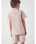 Комплект текстильный для мальчиков: рубашка, шорты beige