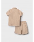 Комплект текстильный для мальчиков: рубашка, шорты beige