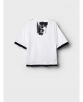 Фуфайка трикотажная для мальчиков (футболка) white, black