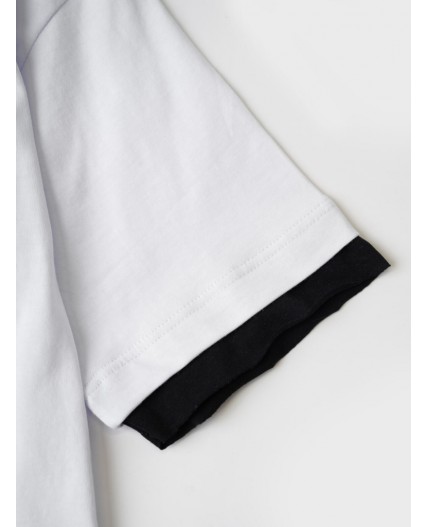 Фуфайка трикотажная для мальчиков (футболка) white, black