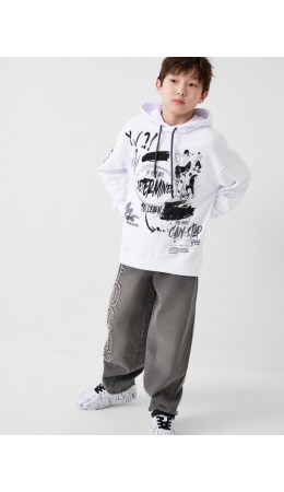 Толстовка трикотажная для мальчиков белый