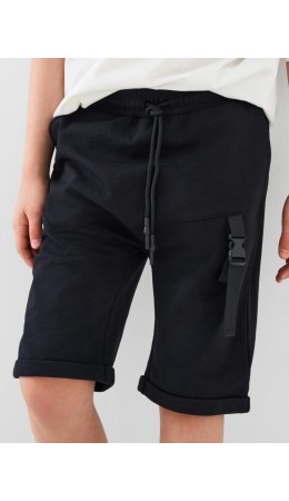 Шорты трикотажные для мальчиков black