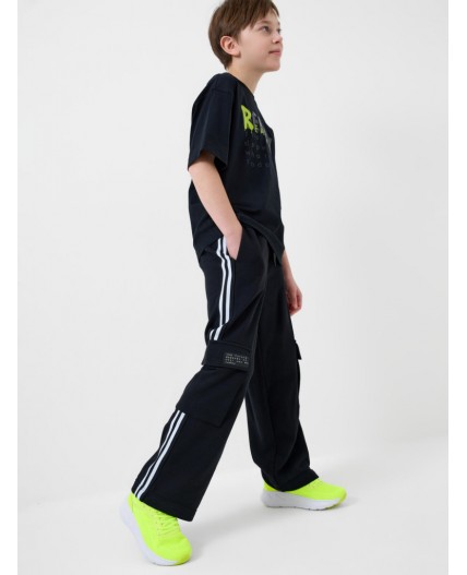Брюки трикотажные для мальчиков black