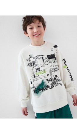 Толстовка трикотажная для мальчиков white