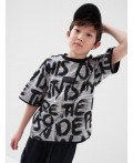 Фуфайка трикотажная для мальчиков (футболка) black, grey, light grey