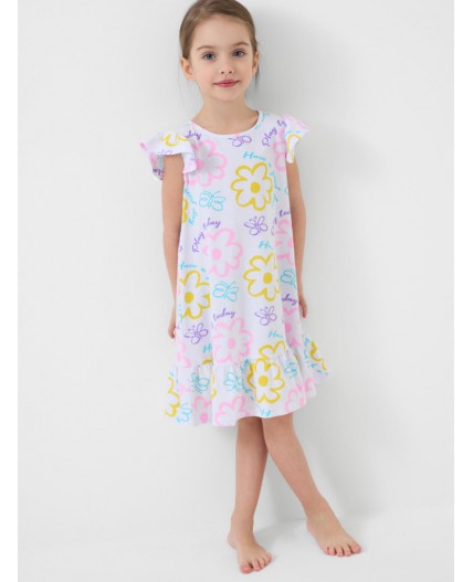 Сорочка ночная трикотажная для девочек multicolor