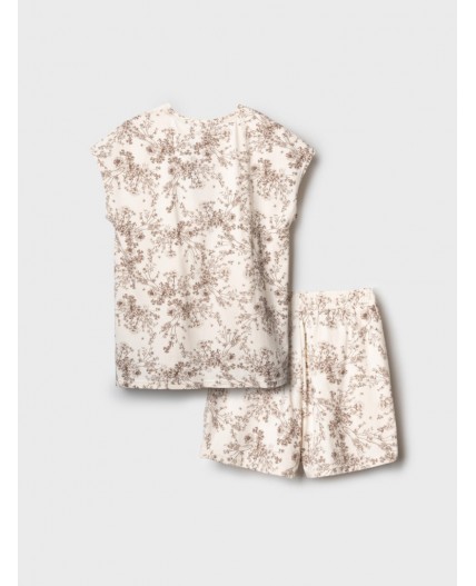 Пижама текстильная для женщин white, milk, brown