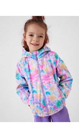 Куртка текстильная с полиуретановым покрытием для девочек (ветровка) multicolor