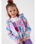 Куртка текстильная с полиуретановым покрытием для девочек (ветровка) multicolor