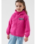 Куртка текстильная с полиуретановым покрытием для девочек (ветровка) pink