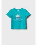 Фуфайка трикотажная для девочек (футболка) turquoise