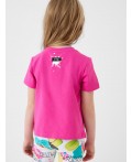 Фуфайка трикотажная для девочек (футболка) pink