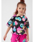 Фуфайка трикотажная для девочек (футболка) multicolor