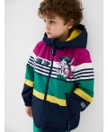 Куртка текстильная с полиуретановым покрытием для мальчиков (ветровка) white, dark blue