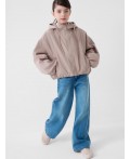 Куртка текстильная с полиуретановым покрытием для девочек (ветровка) beige
