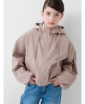 Куртка текстильная с полиуретановым покрытием для девочек (ветровка) beige