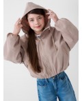 Куртка текстильная с полиуретановым покрытием для девочек (ветровка) beige