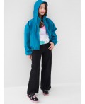 Куртка текстильная с полиуретановым покрытием для девочек (ветровка) turquoise